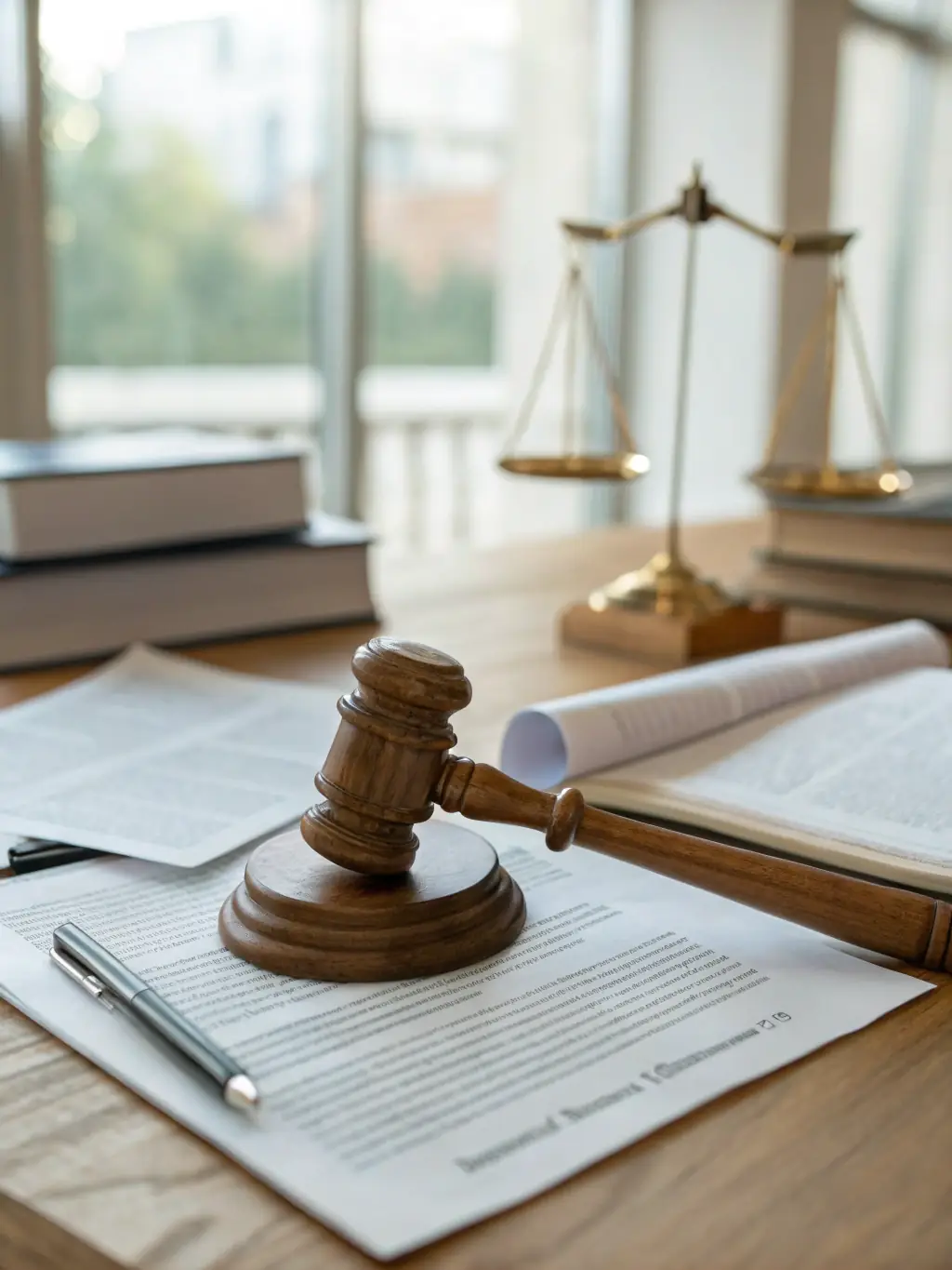 A close-up shot of a gavel and legal documents, symbolizing the importance of legal compliance and professional guidance in trust property matters.