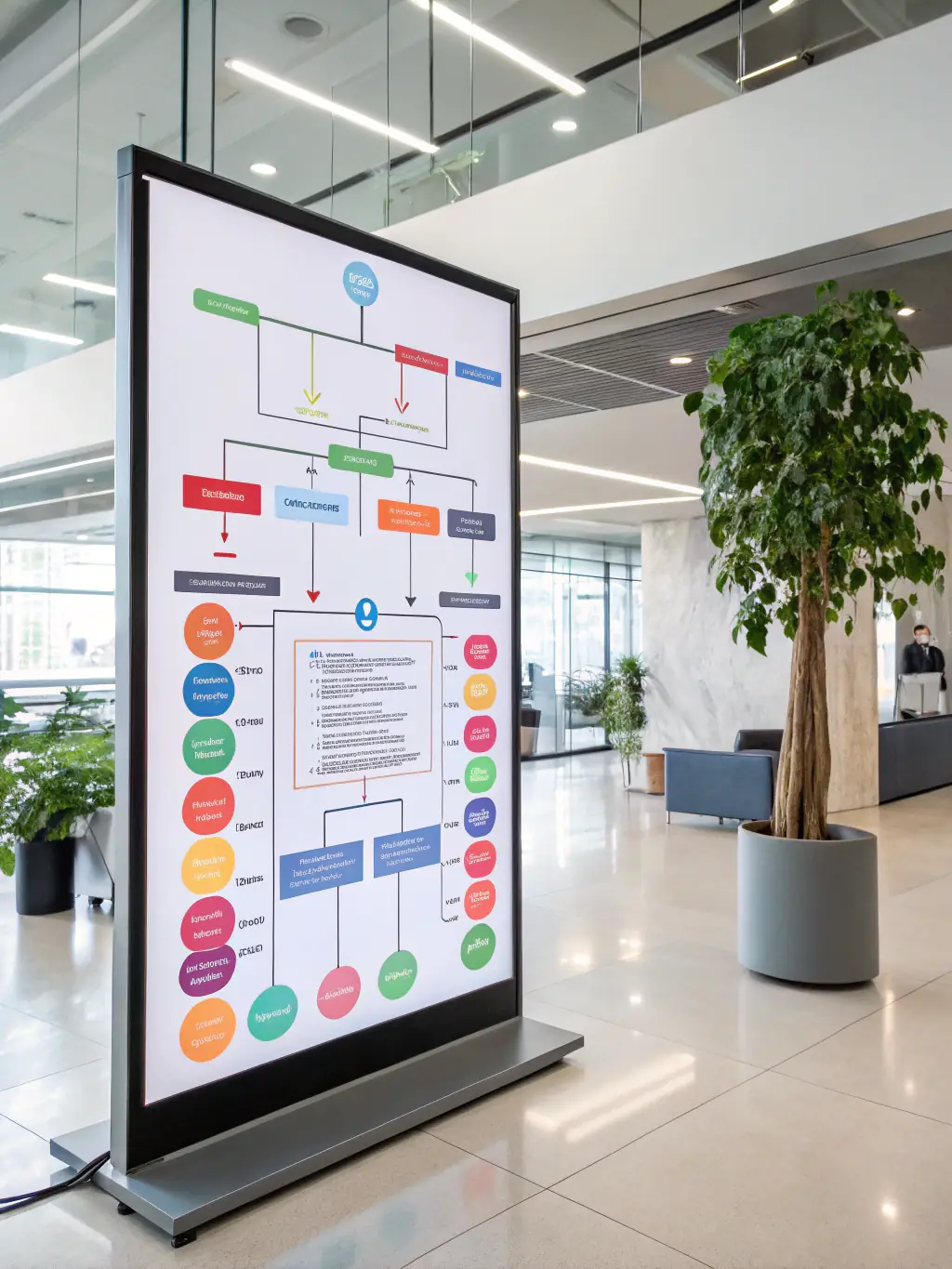 A photograph of a well-structured organizational chart representing a family business, highlighting clear roles and responsibilities.